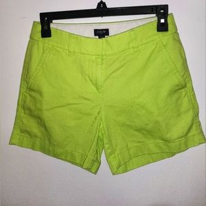 J. Crew light green 4" inseam shorts